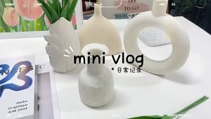 INS Nordic Plastic Vase White Vase Crafts Flower Vase Desktop Ornament Home Decoration