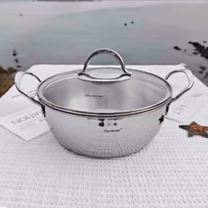 Nồi canh inox 304 CHOCKMEN 22 CM CHOCKMEN 18CM nồi nấu lẩu nồi súp nồi thép không gỉ