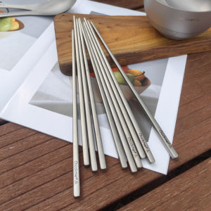 chockmen | Đũa Titanium Sáng Loáng Chống Ăn Mòn Cứng Cao 5 Đôi