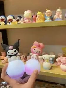 3D Lampu Led Lucu Sanrio Cinnamoroll Kuromi Melody Figure Kartun Moon kue cake lampu tidur