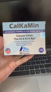Viên uống CalKaMin bổ sung Canxi D3 K2 giúp phát triển chiều cao ngừa còi xương (30 viên)