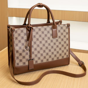 Hong Kong Brand 2024 Large Capacity Ladies Commuter Tote Bag Quality Leather Single Shoulder Bag British Style Casual Fashion