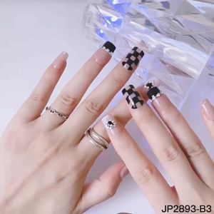 Móng tay giả ngắn vuông trơn móng tay giả ngắn kèm keo móng tay giả ngắn kèm keo màu đẹp - Gồm 24 móng tay giả + Tặng 1 keo dán móng + Tặng 1 cây dũa móng
