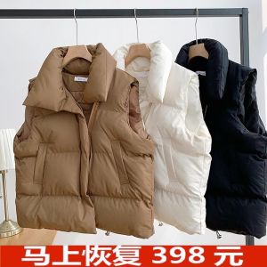 ส่วนลดแบรนด์ เสื้อกั๊ก ผู้หญิง ปกตั้ง บุขนเป็ดผ้าฝ้าย เสื้อแจ็คเก็ต ขายสินค้ายุโรปรับประกันคุณภาพความยาวปกติ