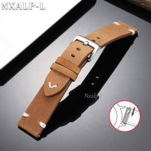 Oil Wax Discoloration Genuine Leather Watchband 20mm 22mm Quick Release Premium Cowhide Watch Strap for Men Women Bracelet Belt