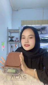 ACAS WH-B25 3kg / 0.1gr Timbangan Dapur Kopi Tatakan Mangkok Kue Digital With Timer For Manual Brew V60 Drip Coffee Mini Kitchen Scale 3 kg / 0.1 gr