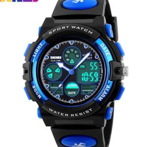 SKMEI1163 Dual Movement Childrens Electronic Watch Student Model Multi-Function Luminous Waterproof Electronic Watch LED Watch