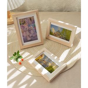JIANTAI Picture Photo Frame With Stand Wall Decor Wooden Wall Home Decor Wooden Picture Frame Wall Decor Picture Holder 4R/5R/A4