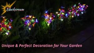 Solar Lights Outdoor LED Colorful Butterfly Swaying Light Swaying in The Wind Moveable Solar Lamp Stake for Garden Yard Patio Lawn Walkway Pathway Decoration