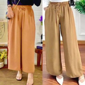 CELANA KULOT KARGO WANITA PANJANG STRET MELAR MODEL KANCING SATU