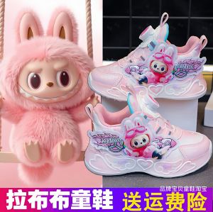 ABC Karun2025 Autumn New Anti-slip Soft-soled Girls Sports Shoes Rotation Buckle Low Top Casual Shoes for Children