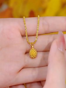 18k อิตาลี คอทุเรียน สร้อยคอ 96.5% เครื่องประดับสตรีมีความทนทานและทนต่อการ สร้อยคอทุเรียน สินคเก็บเงิน ปลาย