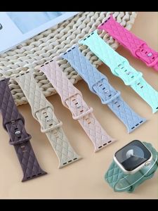 Tali Cetak Iwatch Ultra 2/Ultra 49mm Seri 10 9 8 7 45mm 41mm Aksesori Gelang Gelang Bernapas Olahraga Silikon untuk iWatch Se 2 6 5 4 3 2 1 44 40 38 42 46mm Band SE 3/ultra 3