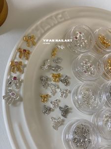 High Quality Metal Large Butterfly Knot Edge Princess Style Nail Art Decorations YIFAN NAIL ART Brand Any Skin Type Suitable