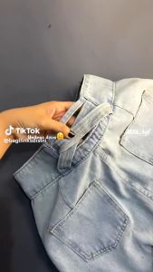 Outfit Trendy HW Celana Panjang Highwaist Kulot Celana Jeans Wanita Cargo Pants Jeans BoyfrienD