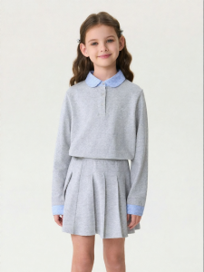 Marc&Janie | Checker Pattern Faux Layer T-Shirts Cotton