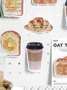 Infeel.Me American Style Tearable Sticky Notes Coffee Bread Good Weather Convenient Notes Korean Series Time Gap System
