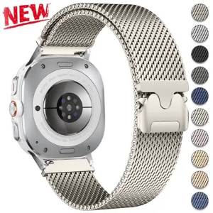 No Gaps Magnetic Milanese Strap for Samsung Galaxy Watch 8 9/8Classic Stainless Steel Bracelet for Galaxy Watch Ultra 47mm Band