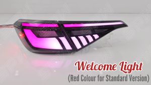 Honda Civic FE (2022-2026) RGB Rainbow Mugen Tail Lamp Tail Light Dynamic LED Daylight DRL Sequential Running Signal Brake Light Taillamps Taillights 2022 2023 2024 2025 2026