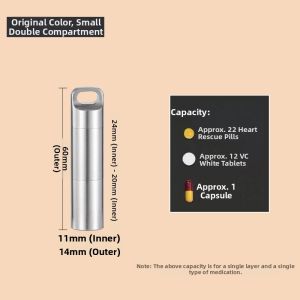 SHIYONGJING | Portable Titanium Mini Medicine Box