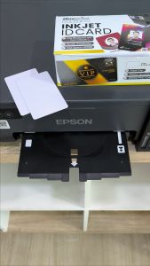 Kartu printable inkjet Id card blueprint 8.6 x 5.4 Cm 760 micron print di Epson L8050