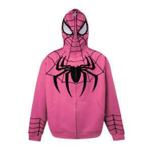 New Plus Size S-6XL Spider Halloween Hooded Zipper Hoodie Men Autumn and Winter Casual Coat Fashion Trend Hoodie Boutique Sportswear