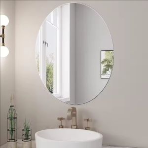20*30cm Oval Acrylic Wall Mirrors / HD Acrylic Mirror Stickers / Self-adhesive Reflective Mirrors for Bathroom / Home Decor Wall Stickers Mirror