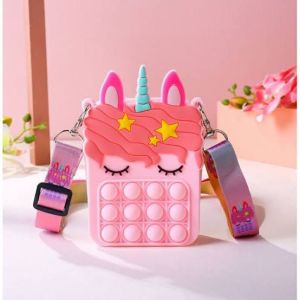 Tas Selempang Wanita Karakter Anak LED Pop It Lucu Import