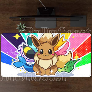 Bandai | Pokemon Eevee HD In Hình Anime Kawaii XXL Miếng Lót Chuột 40X90Cm Cao Su Chống Trơn Trượt Để Bàn Cho Bàn Phím Máy Tính Overlock Sử Dụng Văn Phòng