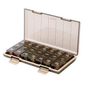 Vilscijon | Large Capacity Portable Weekly Medicine Organizer with Meal Reminder