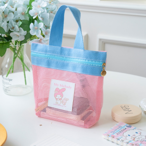 Sanrio | New Sanrio Licensed Hello Kitty My Melody Kuromi Pochacco Cute Cartoon Mesh Crossbody Handbag Storage Bag for Women and Girls