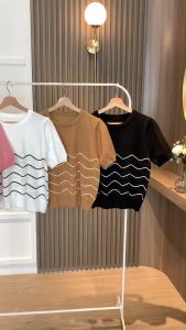 BL20791 Top Zigzag Hem Loose Knit