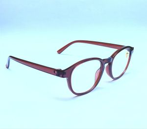 Kacamata Baca Kacamata Plus Frame Coklat Oval Kecil NW442