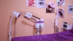 Lampu Facial LED Magnifiying Lamp Lampu Meja Desk Lamp Kaca Pembesar Digunakan Di Salon Kecantikan Dokter Gigi Dengan Roda jioyang