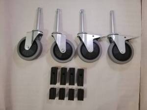 ล้อ ล้อรถเข็น 1 ชุด ล้อรถเข็นเก็บจาน ล้ออเนกประสงค์ อะไหล่รถเข็นเก็บจาน ล้อยาง TPR มีขายล้อ 1 อัน และล้อ 1 ชูด น็อตรถเข็นเก็บจาน 1 ชูด