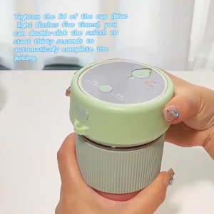 Juicer elektrik pengisar mudah alih dengan jerami pengisar buah 350ML 1200mAh Juicer Smoothie boleh dicas semula USB Juicer piala