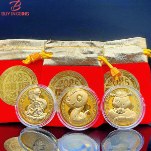 [Clearance Sale]BC 2025 Snake Year Lucky Coin Golden Foil Chinese New Year Gifts