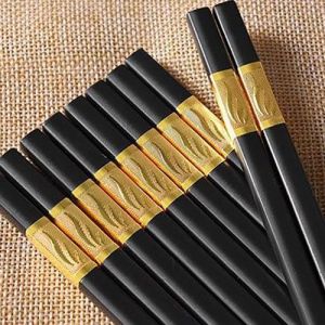 Vỉ 10 đôi đũa hợp kim mạ vàng hàng Cao cấp
