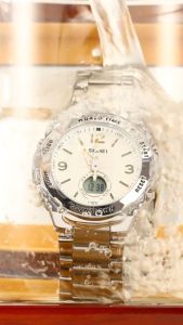 Jam Tangan Pria Skmei 2310 Original Rantai Stainless Steel Analog Digital