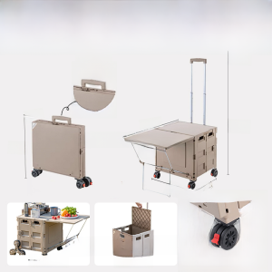 Outdoor Camping Cart Trolley Camping Cart Foldable Shopping Cart Picnic Storage Trailer Trolley Shopping Cart Luggage Trolley