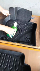 Thảm lót sàn xe ô tô Vinfast VF6 (sd) Nhãn hiệu Macsim chất liệu nhựa TPE cao cấp màu đen