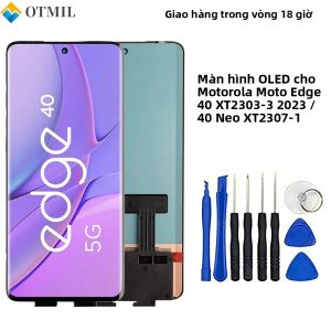 Motorola Moto Edge 40 Màn Hình OLED Màn Hình Hiển Thị Màn Hình LCD Bộ Số Hóa Cảm Ứng Cho XT2303-3 2023 Neo XT2307-1 2023 Điện Dung 2560x1440
