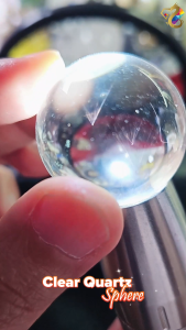 Collectors Grade Rare Red Needles Blossom Clear Quartz Sphere