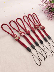 Short Silicone Phone Strap Cute Bear Rabbit Decorative Chains Liquid Silicone Durable Universal Couple Style Anti-Loss Lanyard