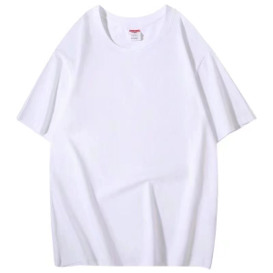 White Milk Blue Heavy Weight G Pure Cotton round Neck Short Sleeve Mens and Womens T-shirt Light Blue Sky Blue Pure Color T-shirt