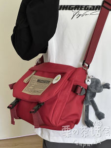 Japanese Style Workwear Vintage Messenger Bag Male Trendy College Students Class Single-Shoulder Bag K-style Large-Capacity Crossbody Bag Female