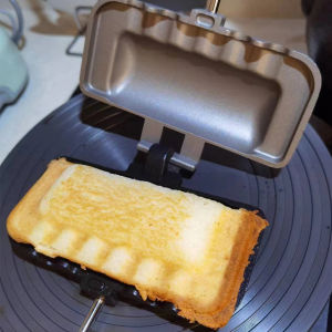 Chinatera Double-Sided Sandwich Pan Non-Stick Foldable Grill Frying Pan for Bread Toast Breakfast Machine Pancake Maker