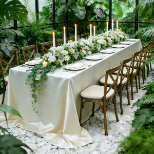 anfeng | Custom Luxury High-End Retro Dark Green Rectangular Tablecloth