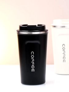 510ml Travel Mug Insulated Coffee Cup With Double Lid Portable 304 Stainless Steel Reusable Coffee Mug Tumbler Hot And Cold 24 Hours Car Travel Thermo Cup【earphea】