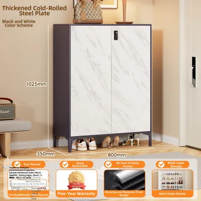 DIBIOU | Lockable Large Capacity Dustproof Steel Shoe Cabinet